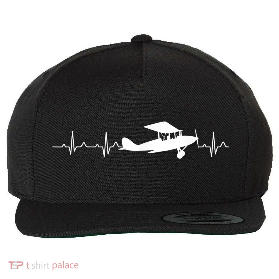 Flying Pilot , Aviation Heartbeat Wool Snapback Cap