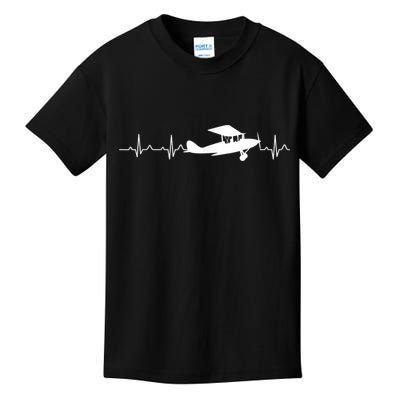 Flying Pilot , Aviation Heartbeat Kids T-Shirt