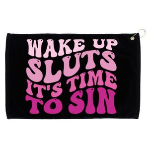 Funny Pride Adult Wake Up Sluts Time To Sin LGBTQ Grommeted Golf Towel