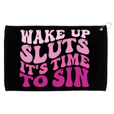 Funny Pride Adult Wake Up Sluts Time To Sin LGBTQ Grommeted Golf Towel