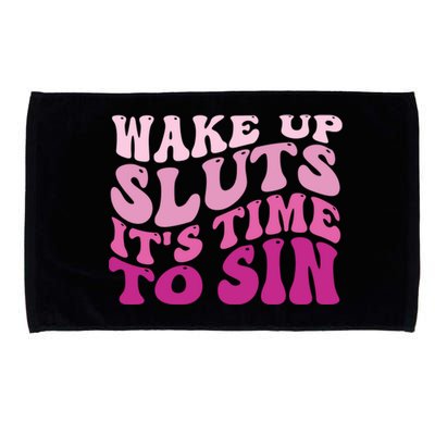 Funny Pride Adult Wake Up Sluts Time To Sin LGBTQ Microfiber Hand Towel