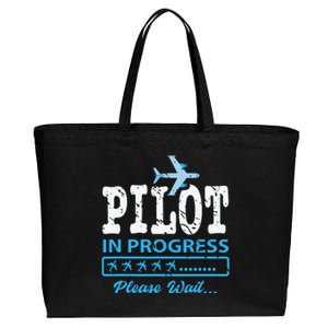 Future Pilot Aviation Student Gift Idea Pilot Cotton Canvas Jumbo Tote