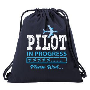 Future Pilot Aviation Student Gift Idea Pilot Drawstring Bag