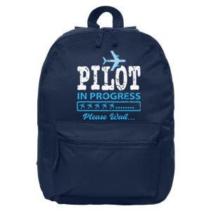 Future Pilot Aviation Student Gift Idea Pilot 16 in Basic Backpack