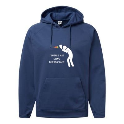 Fun Pickleball, Aiming At Your Feet, Pickleball For Life Performance Fleece Hoodie