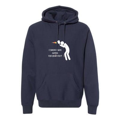 Fun Pickleball, Aiming At Your Feet, Pickleball For Life Premium Hoodie