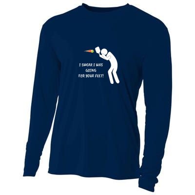 Fun Pickleball, Aiming At Your Feet, Pickleball For Life Cooling Performance Long Sleeve Crew