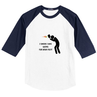 Fun Pickleball, Aiming At Your Feet, Pickleball For Life Baseball Sleeve Shirt