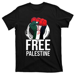 Free Palestine Arabic Support Palestine And Gaza Jerusalem T-Shirt