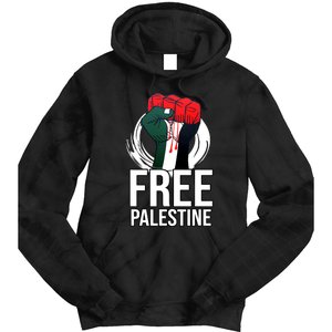 Free Palestine Arabic Support Palestine And Gaza Jerusalem Tie Dye Hoodie