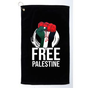 Free Palestine Arabic Support Palestine And Gaza Jerusalem Platinum Collection Golf Towel