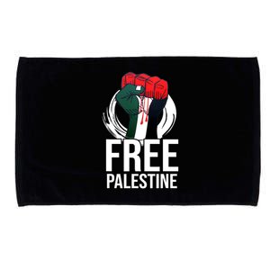 Free Palestine Arabic Support Palestine And Gaza Jerusalem Microfiber Hand Towel