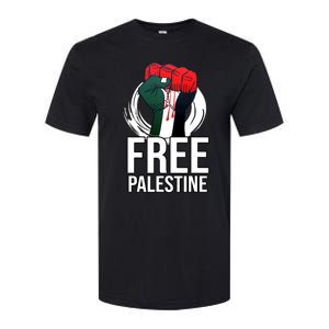 Free Palestine Arabic Support Palestine And Gaza Jerusalem Softstyle CVC T-Shirt