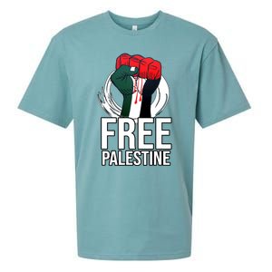 Free Palestine Arabic Support Palestine And Gaza Jerusalem Sueded Cloud Jersey T-Shirt