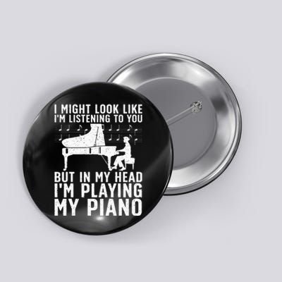 Funny Piano Art Music Keyboard Piano Lovers Button