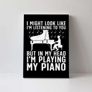 Funny Piano Art Music Keyboard Piano Lovers Canvas