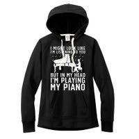 Funny Piano Art Music Keyboard Piano Lovers Women's Fleece Hoodie