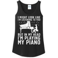 Funny Piano Art Music Keyboard Piano Lovers Ladies Essential Tank