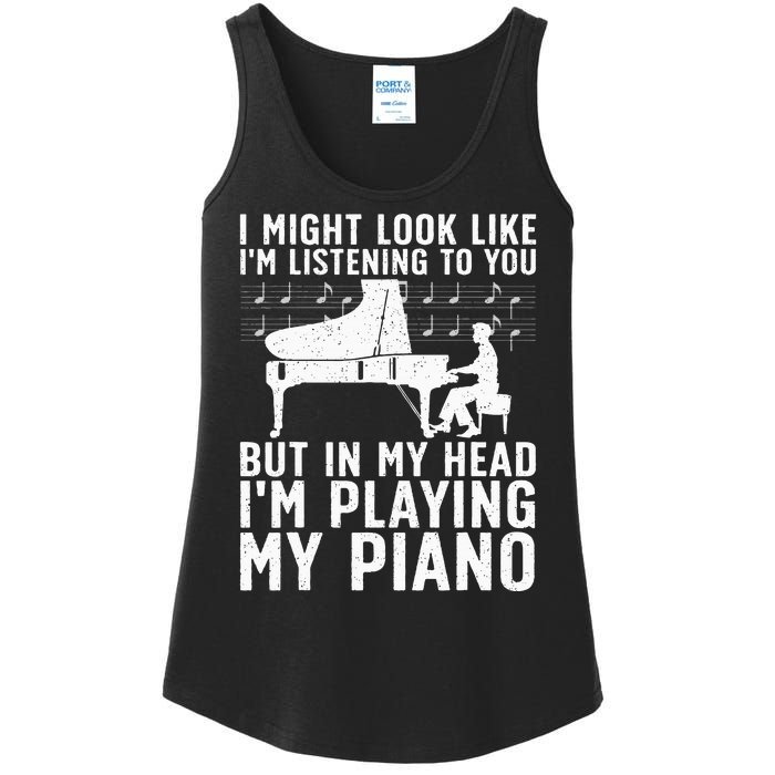 Funny Piano Art Music Keyboard Piano Lovers Ladies Essential Tank