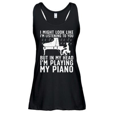 Funny Piano Art Music Keyboard Piano Lovers Ladies Essential Flowy Tank