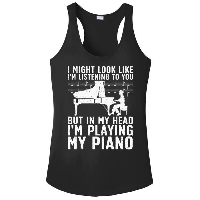 Funny Piano Art Music Keyboard Piano Lovers Ladies PosiCharge Competitor Racerback Tank