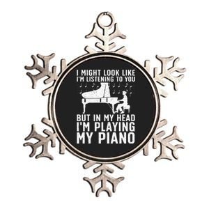 Funny Piano Art Music Keyboard Piano Lovers Metallic Star Ornament