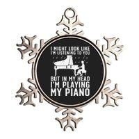 Funny Piano Art Music Keyboard Piano Lovers Metallic Star Ornament