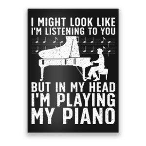 Funny Piano Art Music Keyboard Piano Lovers Poster