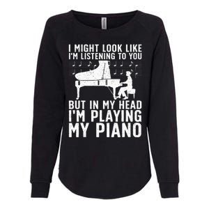 Funny Piano Art Music Keyboard Piano Lovers Womens California Wash Sweatshirt