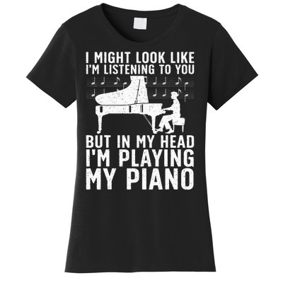 Funny Piano Art Music Keyboard Piano Lovers Women's T-Shirt