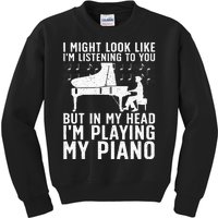 Funny Piano Art Music Keyboard Piano Lovers Kids Sweatshirt