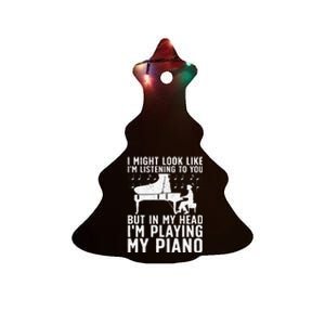 Funny Piano Art Music Keyboard Piano Lovers Ceramic Tree Ornament