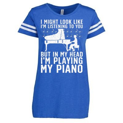 Funny Piano Art Music Keyboard Piano Lovers Enza Ladies Jersey Football T-Shirt