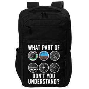 Funny Pilot Art For Wo Airplane Pilots Aviation Lover Impact Tech Backpack