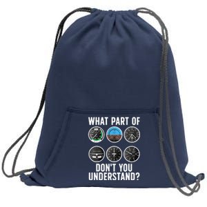 Funny Pilot Art For Wo Airplane Pilots Aviation Lover Sweatshirt Cinch Pack Bag