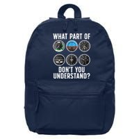 Funny Pilot Art For Wo Airplane Pilots Aviation Lover 16 in Basic Backpack