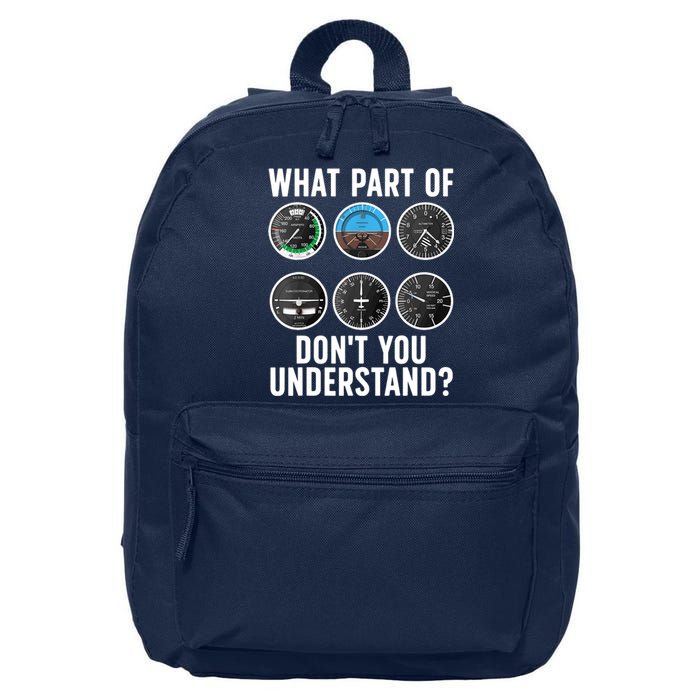 Funny Pilot Art For Wo Airplane Pilots Aviation Lover 16 in Basic Backpack