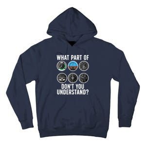 Funny Pilot Art For Wo Airplane Pilots Aviation Lover Tall Hoodie