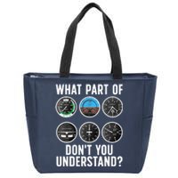 Funny Pilot Art For Wo Airplane Pilots Aviation Lover Zip Tote Bag