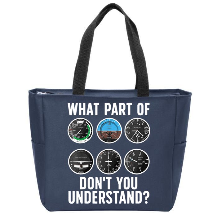 Funny Pilot Art For Wo Airplane Pilots Aviation Lover Zip Tote Bag