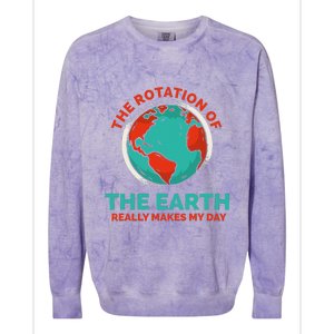 Funny Planet Anniversary Environmental Awareness Earth Day Colorblast Crewneck Sweatshirt