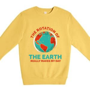 Funny Planet Anniversary Environmental Awareness Earth Day Premium Crewneck Sweatshirt