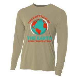 Funny Planet Anniversary Environmental Awareness Earth Day Cooling Performance Long Sleeve Crew