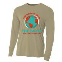 Funny Planet Anniversary Environmental Awareness Earth Day Cooling Performance Long Sleeve Crew