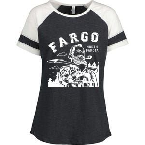 Fargo Paul Bunyan North Dakota Enza Ladies Jersey Colorblock Tee