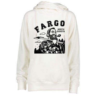 Fargo Paul Bunyan North Dakota Womens Funnel Neck Pullover Hood