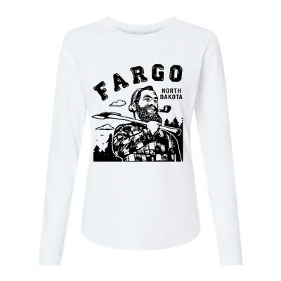 Fargo Paul Bunyan North Dakota Womens Cotton Relaxed Long Sleeve T-Shirt