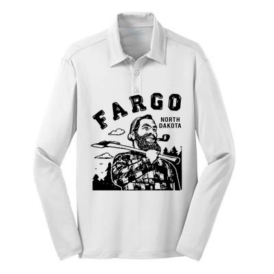 Fargo Paul Bunyan North Dakota Silk Touch Performance Long Sleeve Polo