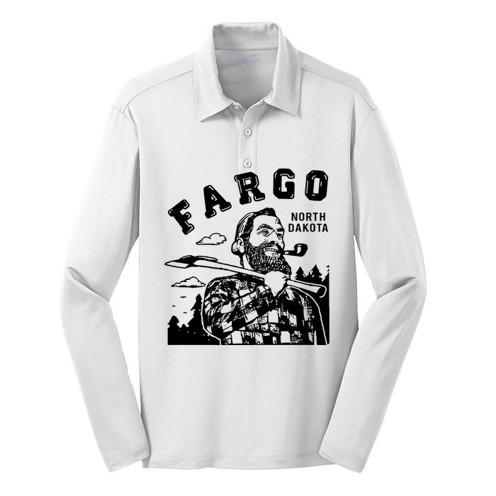 Fargo Paul Bunyan North Dakota Silk Touch Performance Long Sleeve Polo