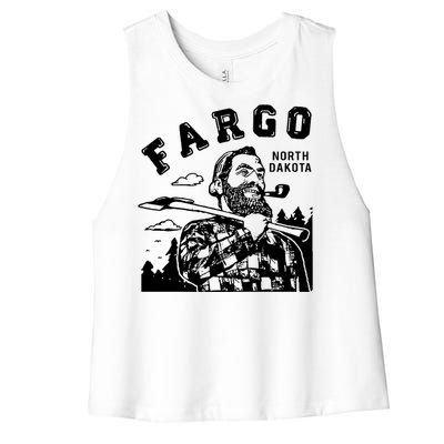 Fargo Paul Bunyan North Dakota Women's Racerback Cropped Tank